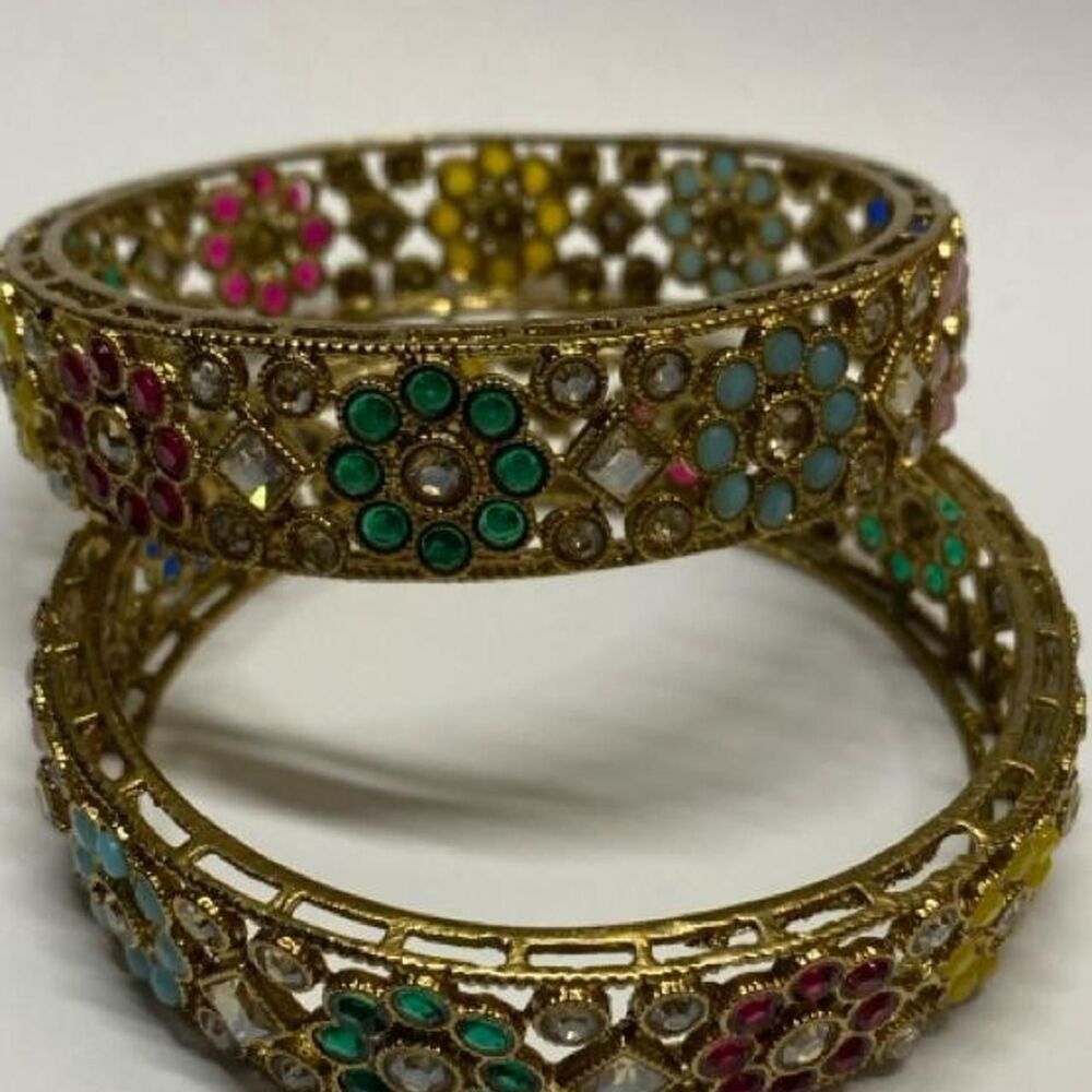 Indian style Kada Small wrist bracelet bangle set of 2